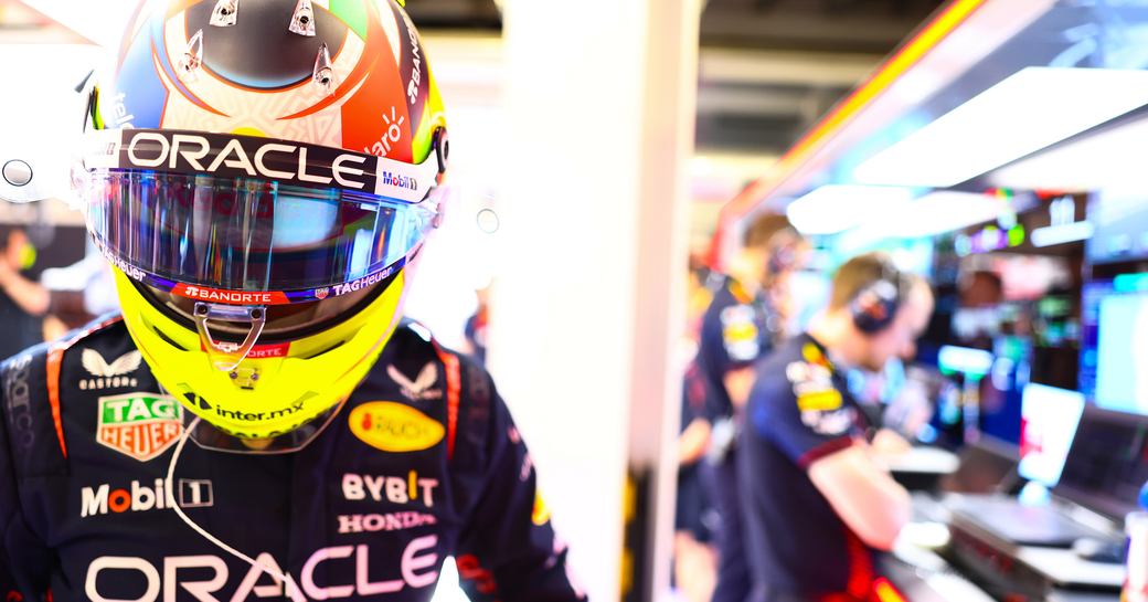 Close up of a Formula One driver in the pits at the Monaco Grand Prix