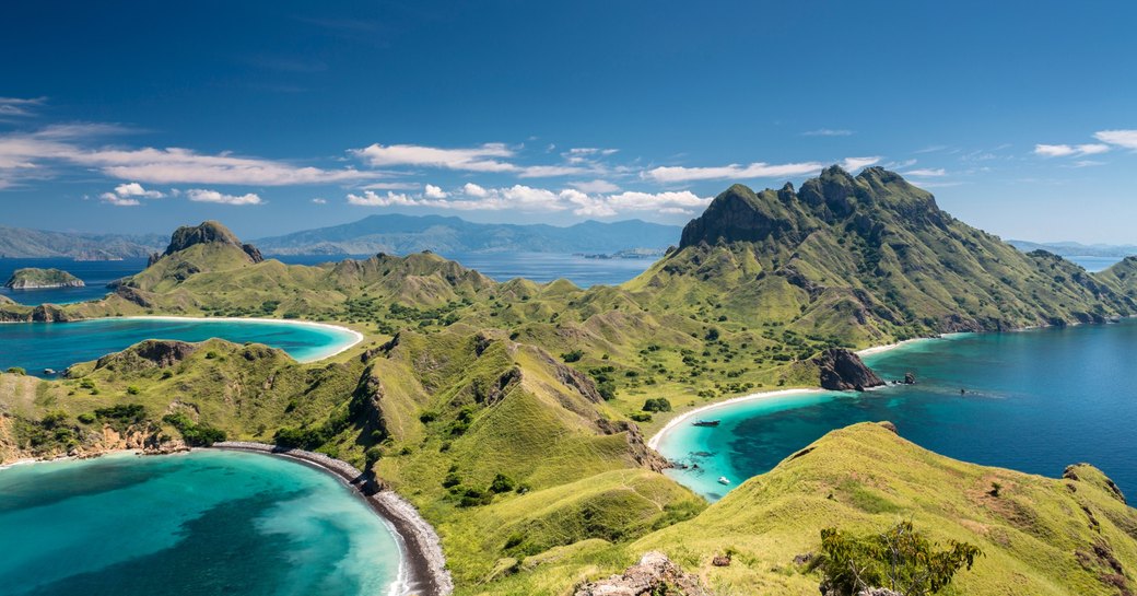 view over Padar Island in Flores, Indonesia
