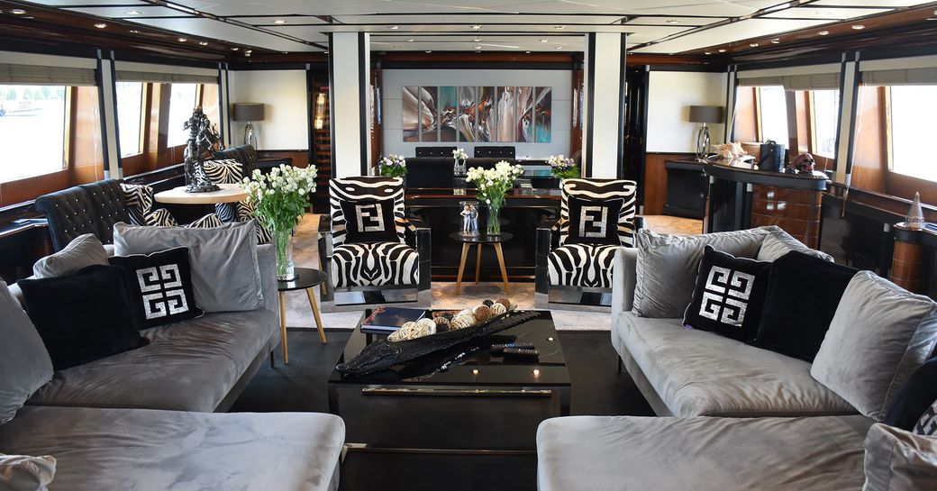 luxury interior onboard charter yacht INDIGO STAR I
