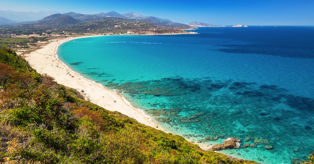 Lozari beach in Corsica