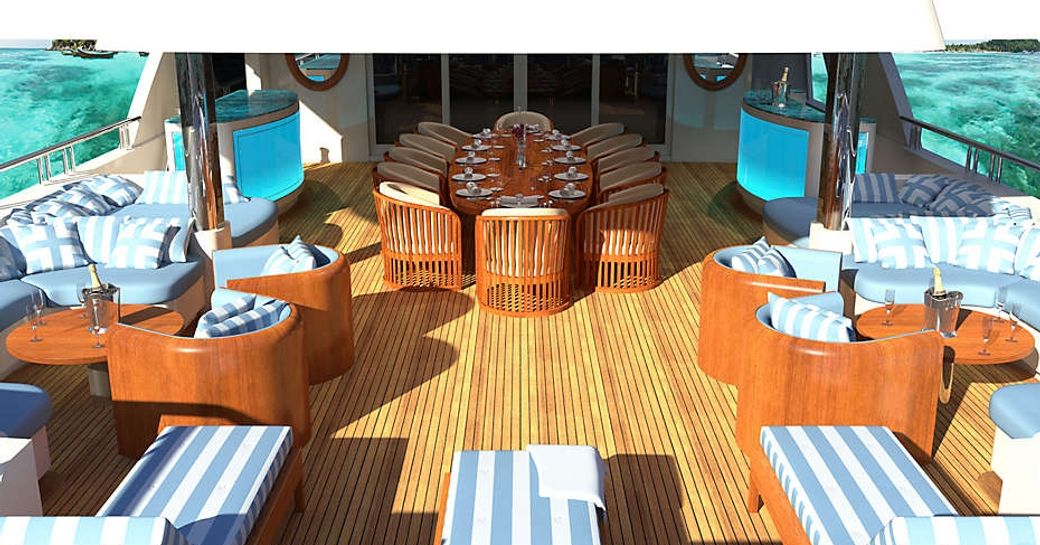 'My Seanna' superyacht all new outdoor deck areas
