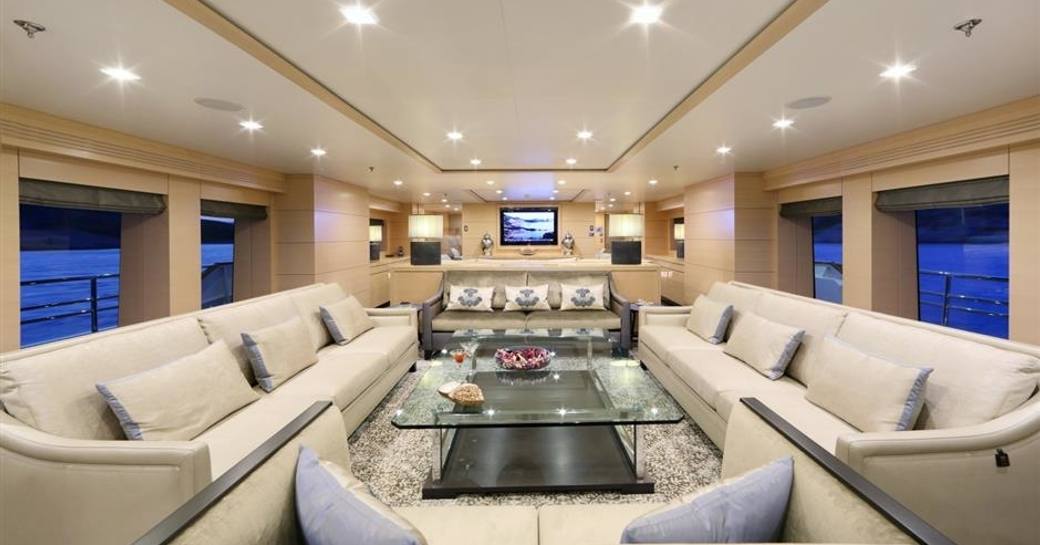 serene main salon on board luxury yacht ‘Rima II’ 