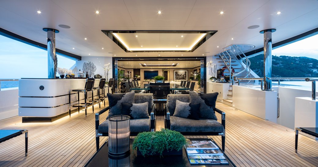 onboard luxury superyacht charter Triumph