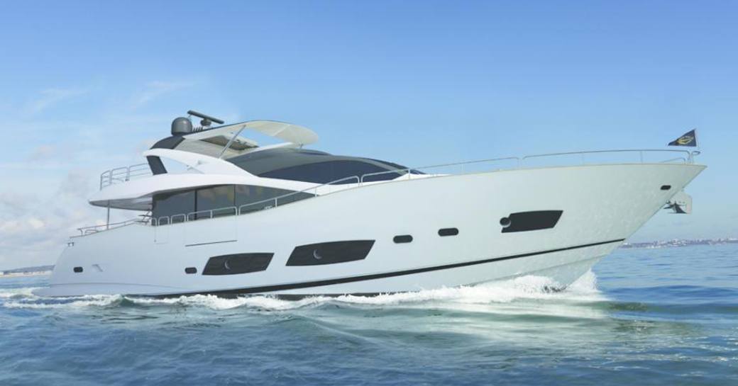Motor yacht 'Aqua Libra' underway