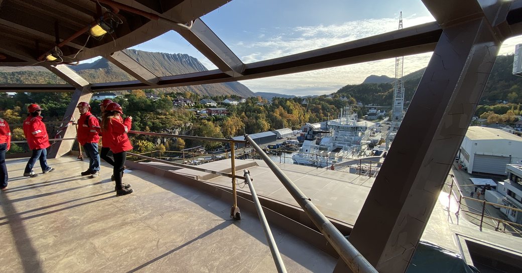 luxury yacht rev ocean sundeck with great views over norwegian countryside