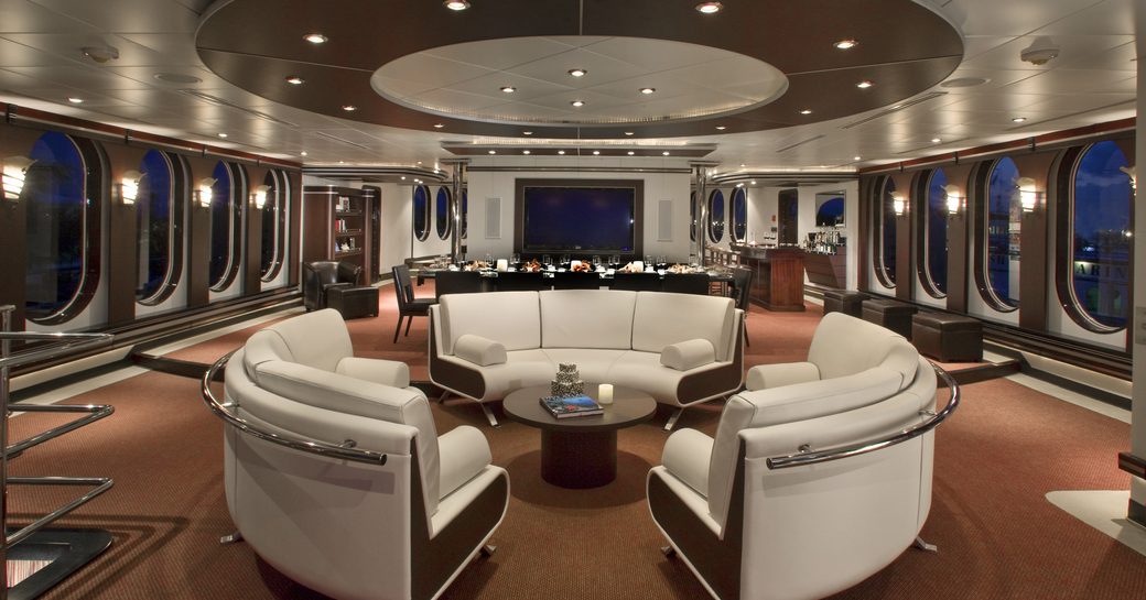 main salon of expedition yacht global