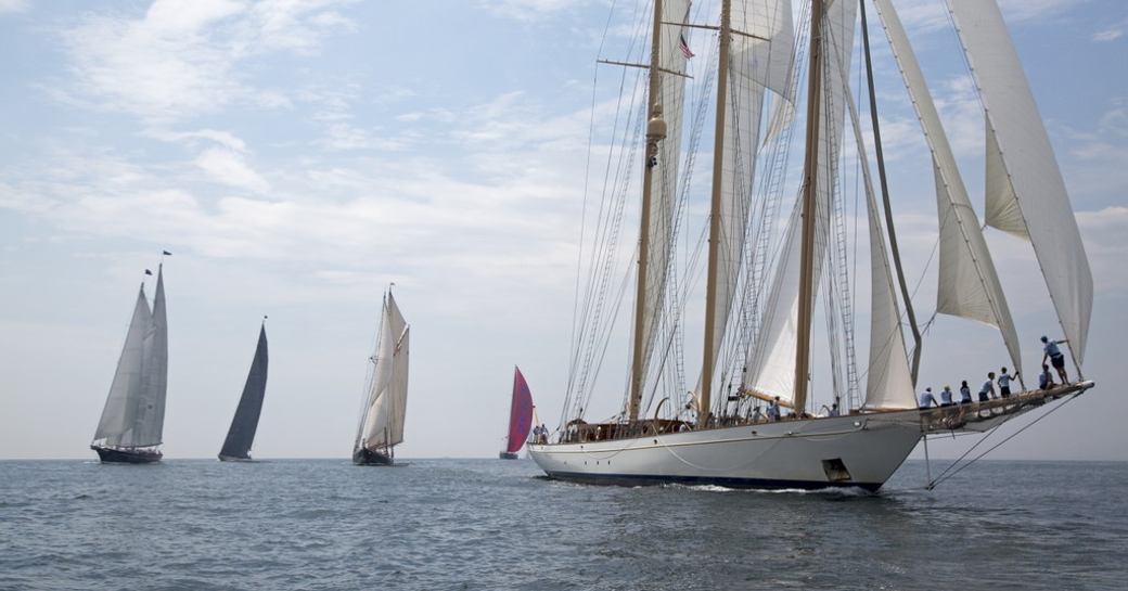 superyachts take to the water at the Candy Store Cup in Newport, Rhode Island, USA