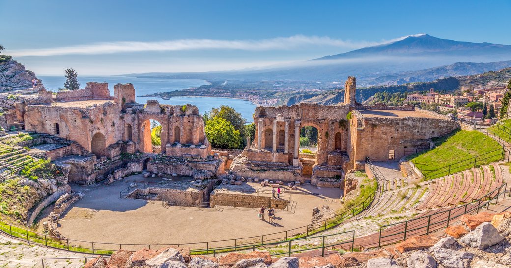 Greco-Roman theatre in Taormina in Sicily