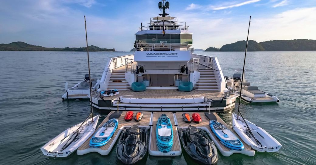 aft deck onboard luxury charter yacht Wanderlust