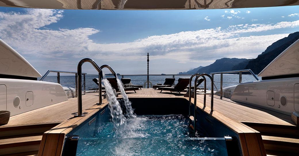 Spa pool on board luxury sailing charter yacht fidelis