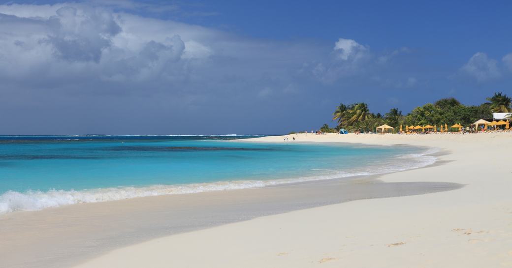 visiting our favourite beach on our Anguilla luxury yacht charter