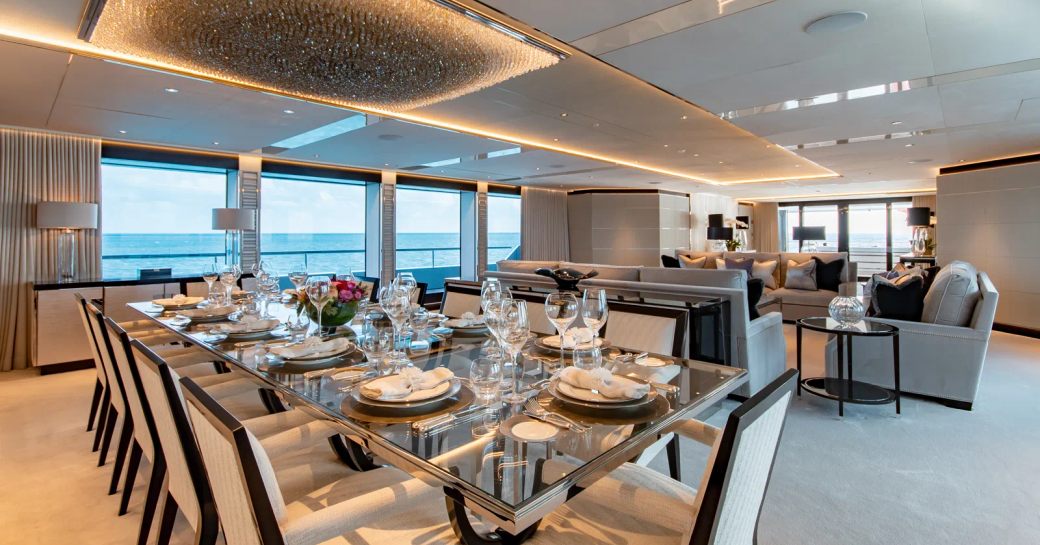 Formal dining onboard MY North Star
