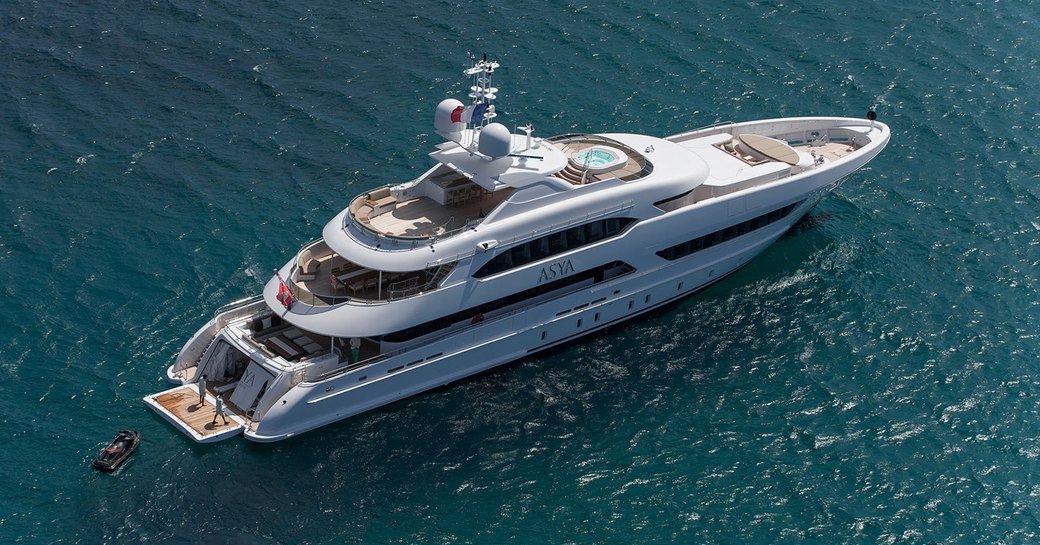 superyacht ASYA cruises in the Mediterranean on a luxury yacht charter