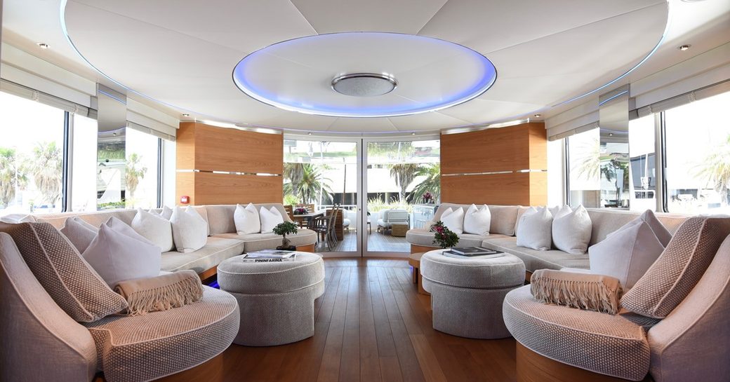 luxurious interior onboard Heesen charter yacht LIFE SAGA