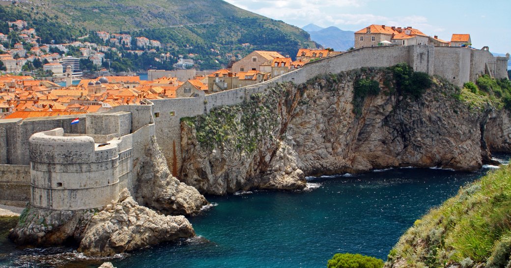 Walled historic city of Dubrovnik in Croatia