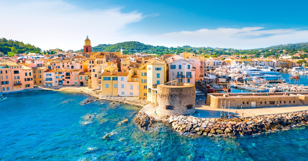 Mediterranean crystal blue sea on yacht charter vacation St Tropez