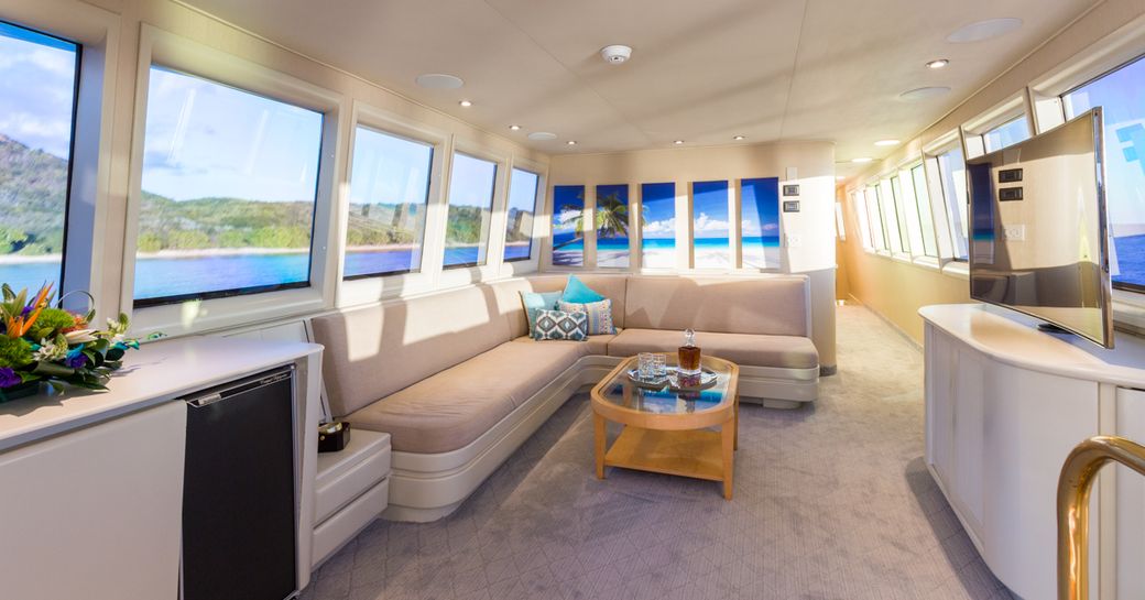sky lounge on board motor yacht ‘Sea Falcon’ 