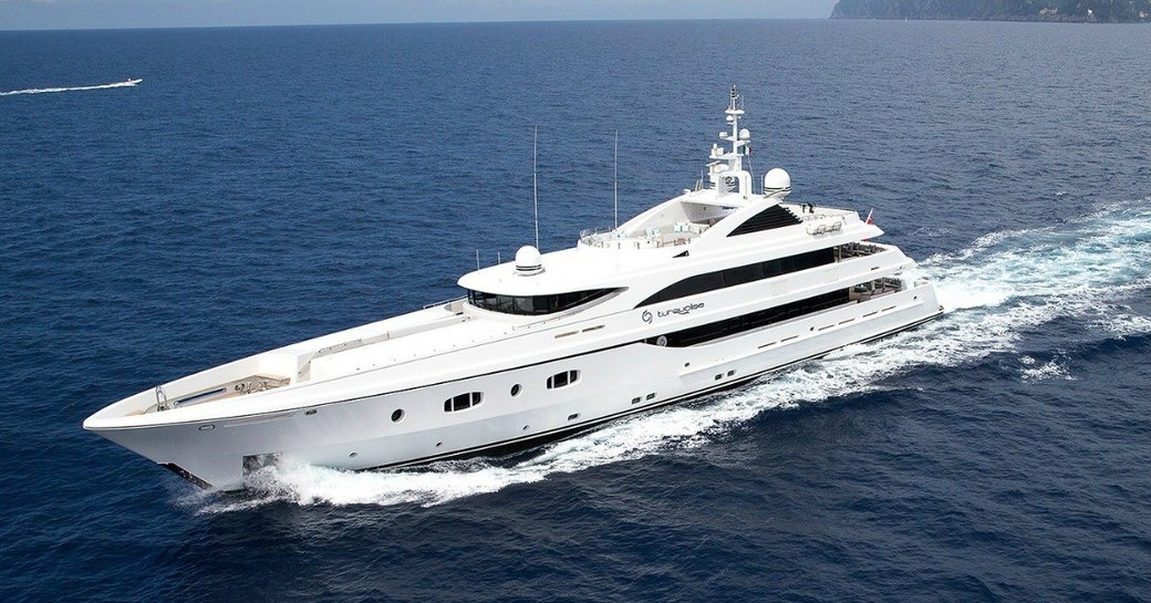 The impressive profile of motor yacht TURQUOISE