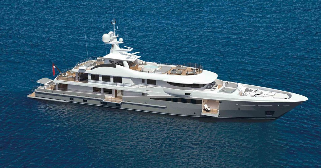 Superyacht PAPA on the water