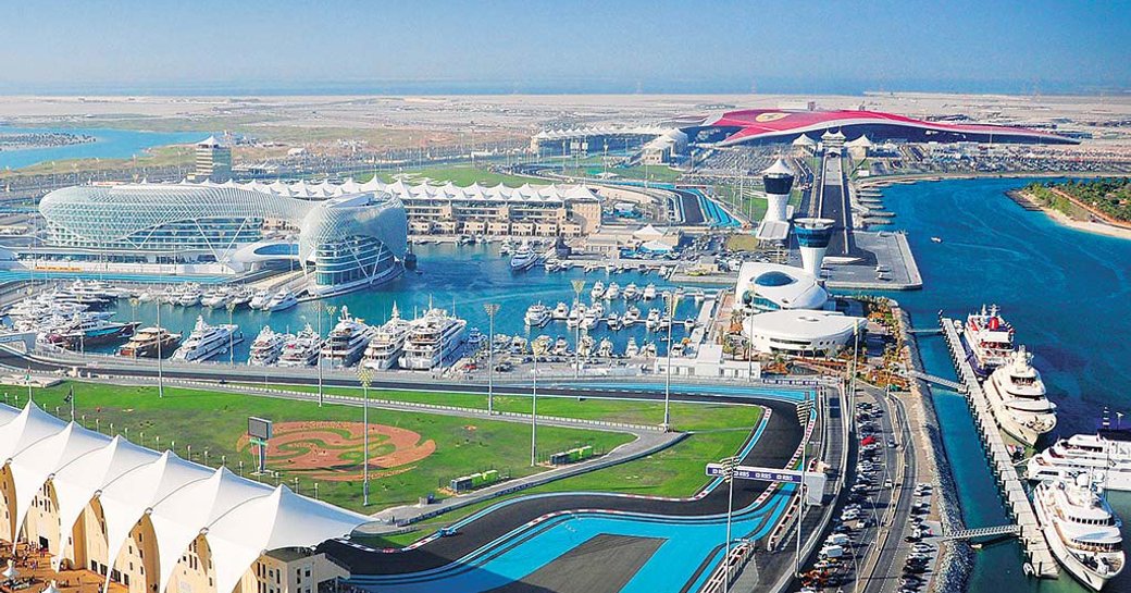 superyachts berth in Yas Marina for the Abu Dhabi Grand Prix