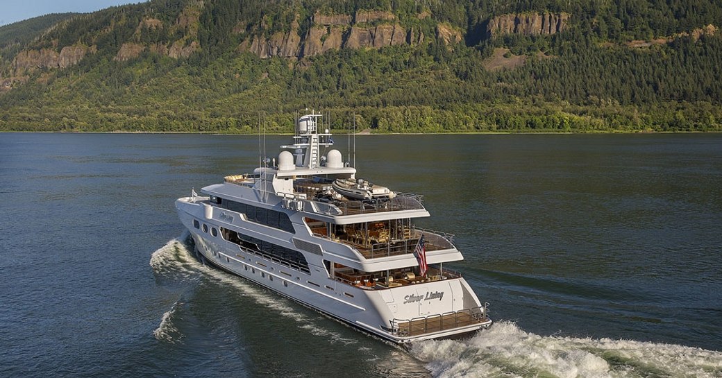 superyacht ‘Silver Lining’ cruises on a luxury yacht charter