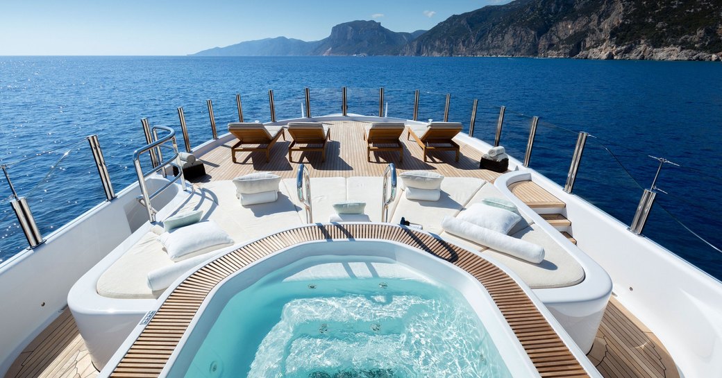 beautiful expansive views onboard luxury superyacht charter Galene