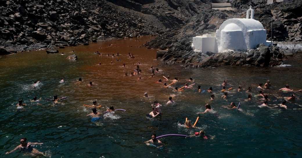 Santorini hot springs