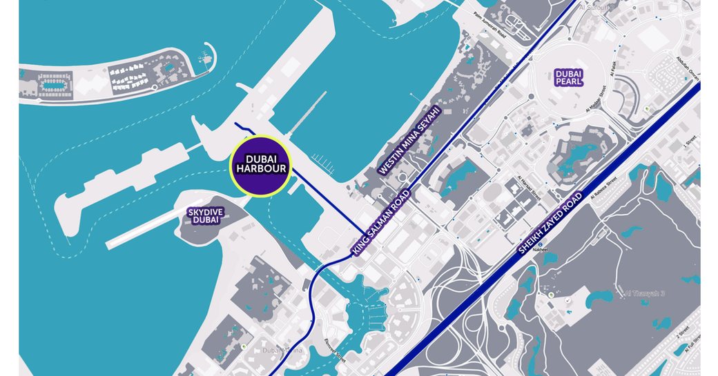 The venue map for the 2022 Dubai International Boat Show 