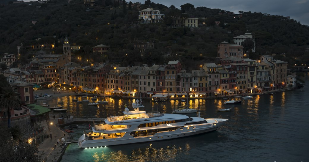 superyacht the wellesley also known as the wellington in the bravotv series below deck mediterranean at anchor in portofino 