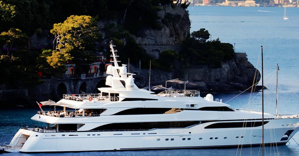 yacht in the water on portofino