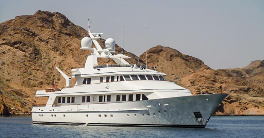 Feadship superyacht CONSTANCE sat at-anchor