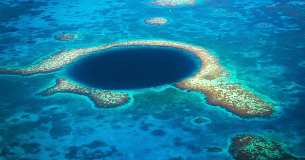 blue hole in belize, central america