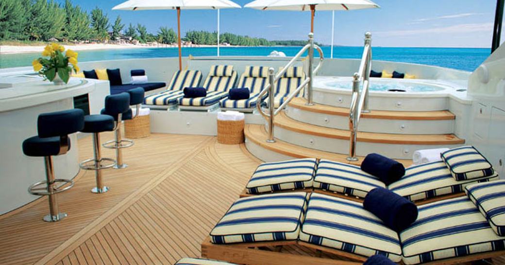 Jacuzzi on sundeck of Below Deck yacht Med season 8
