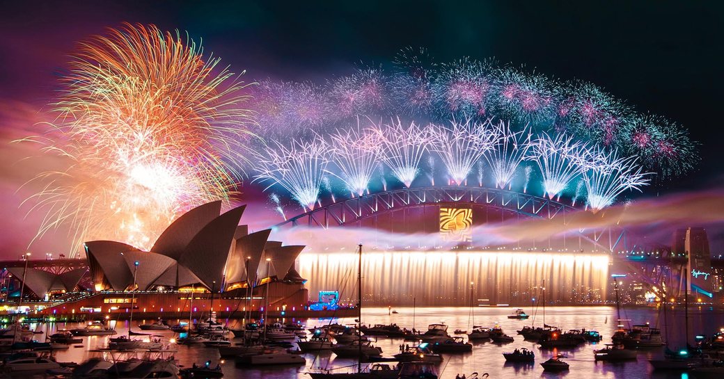 fireworks in Sydney Harbour on New Year's Eve