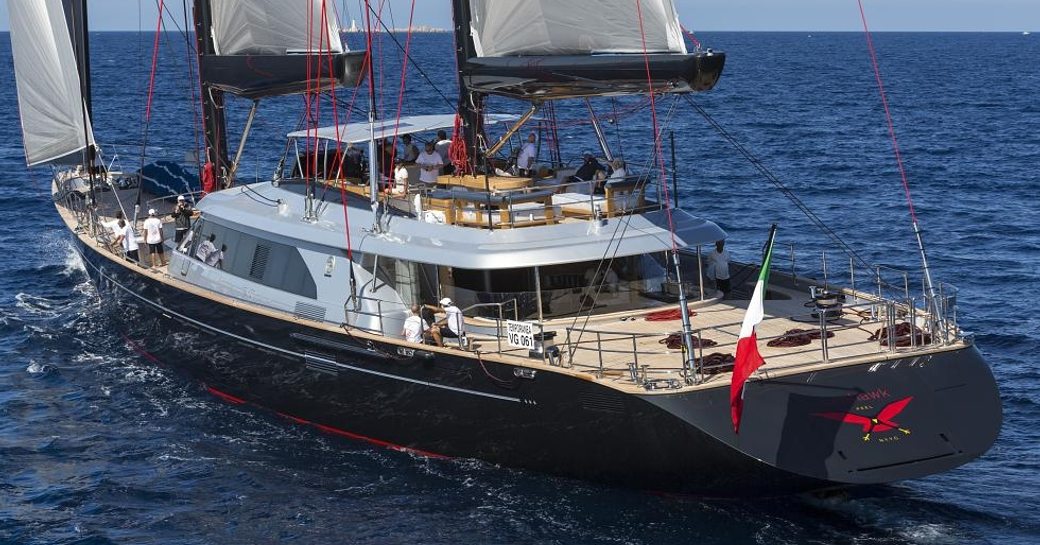 superyacht SEAHAWK underway on a luxury yacht charter