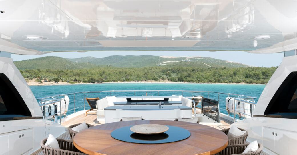 views from the 35m princess yacht charter ANTHEYA III