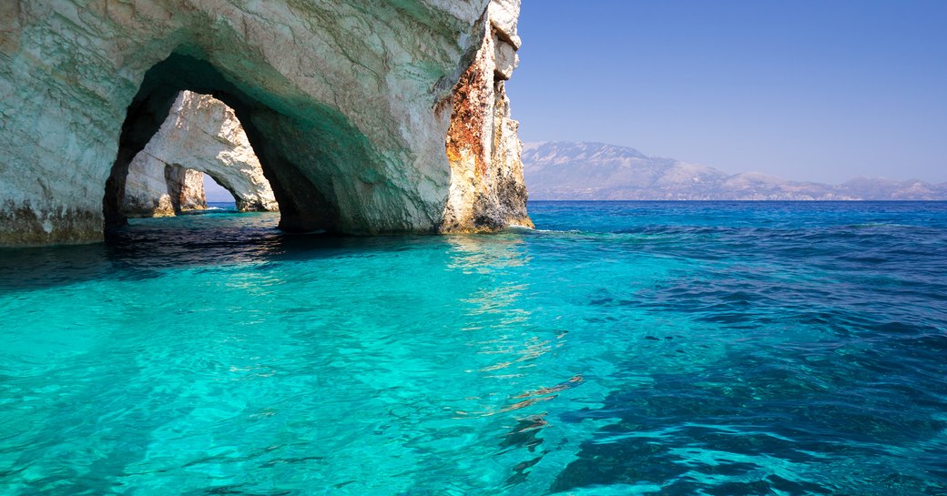 Blue caves in Zakynthos, Greece
