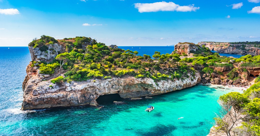 gorgeous blue waters in the Mediterranean cruising grounds