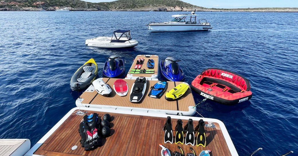 Toys and tenders on board charter yacht AHIDA 2