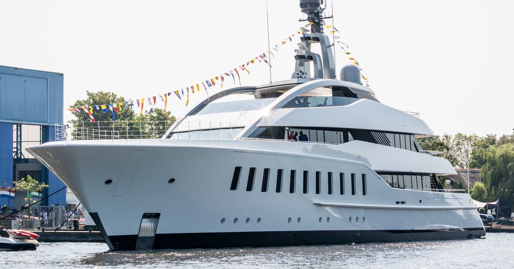 feadship superyacht HALO launched for new owner who chartered motor yacht megan