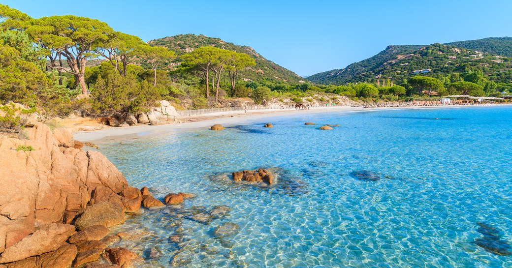 Palombaggia beach in Corsica