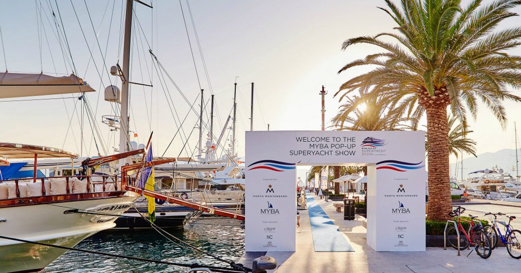 The entrance to the MYBA Pop-Up Superyacht Show