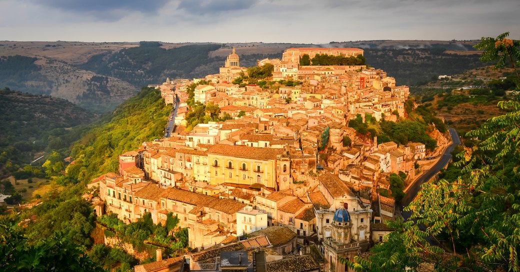 Historic hilltop town of Ragusa Ibla in Sicily