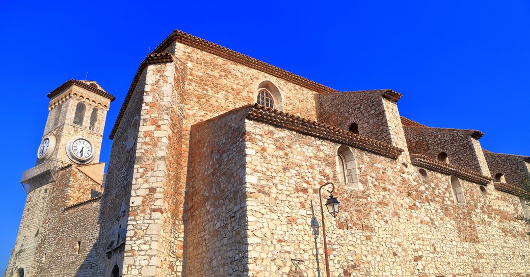 Medieval church in Cannes' Old Quarter, Le Suquet on the French Riviera
