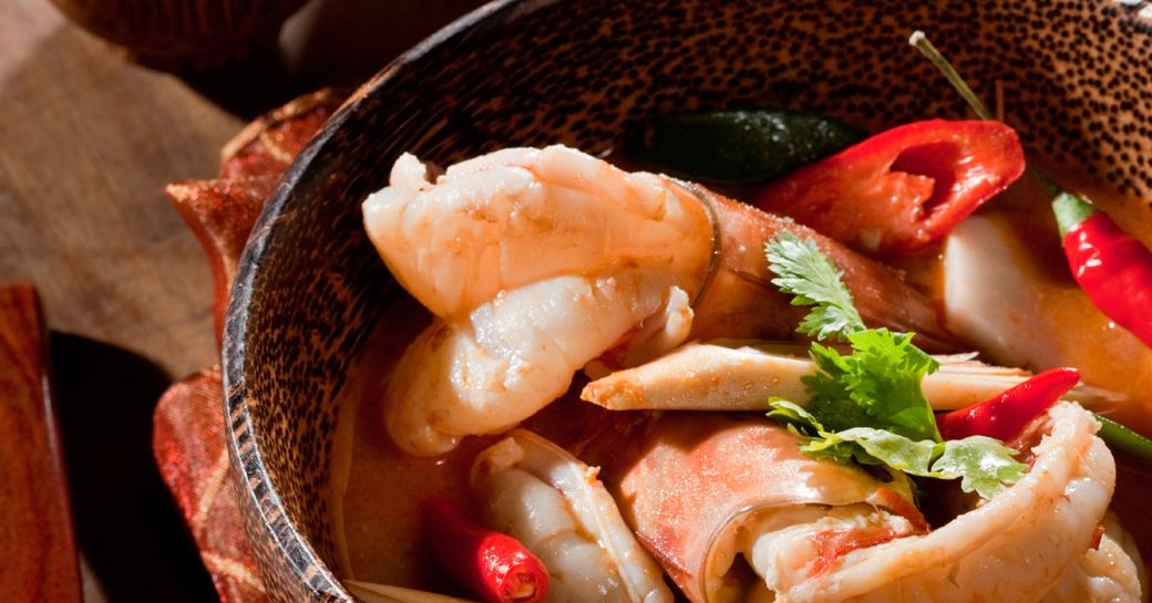 Tom Yum Goog - or shrimp soup - is a popular Thai dish served throughout the country