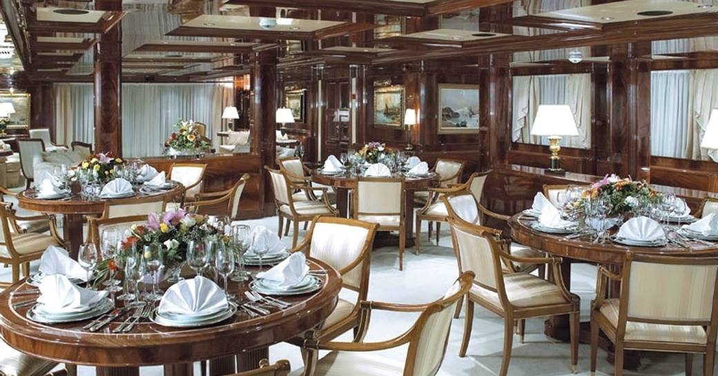 Dining room on board O'MEGA