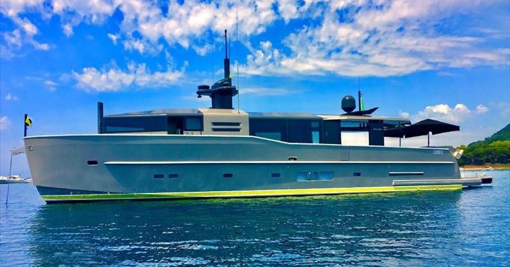 Luxury yacht Joy Star at anchor