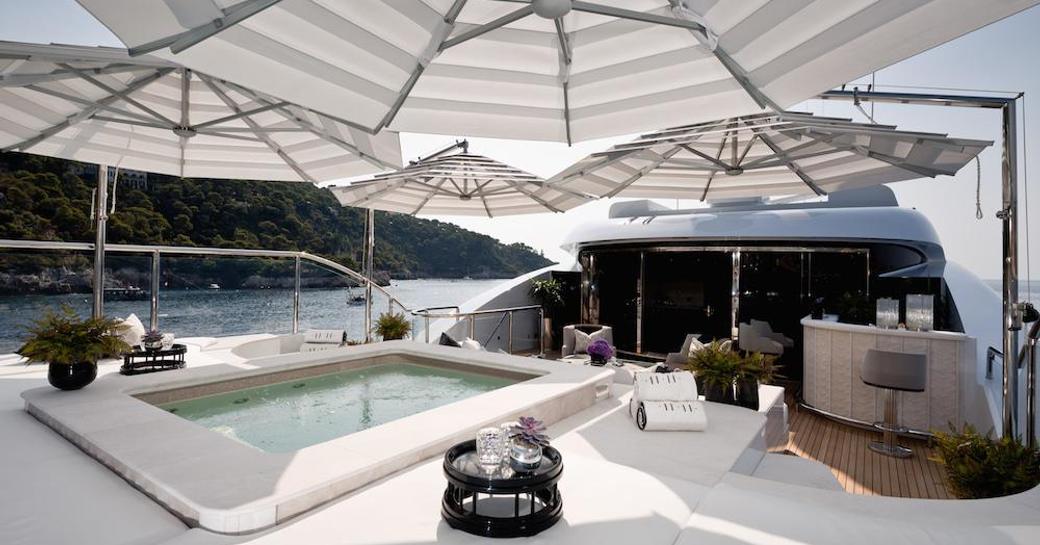The private terrace on board luxury yacht 11-11