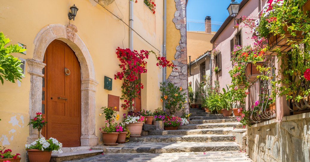 Town of Forzà d'Agrò near Taormina