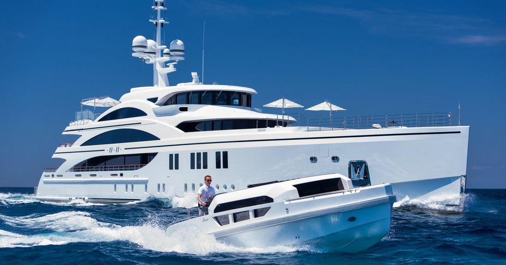 Benetti Superyacht 11.11 with her dedicated limousine tender